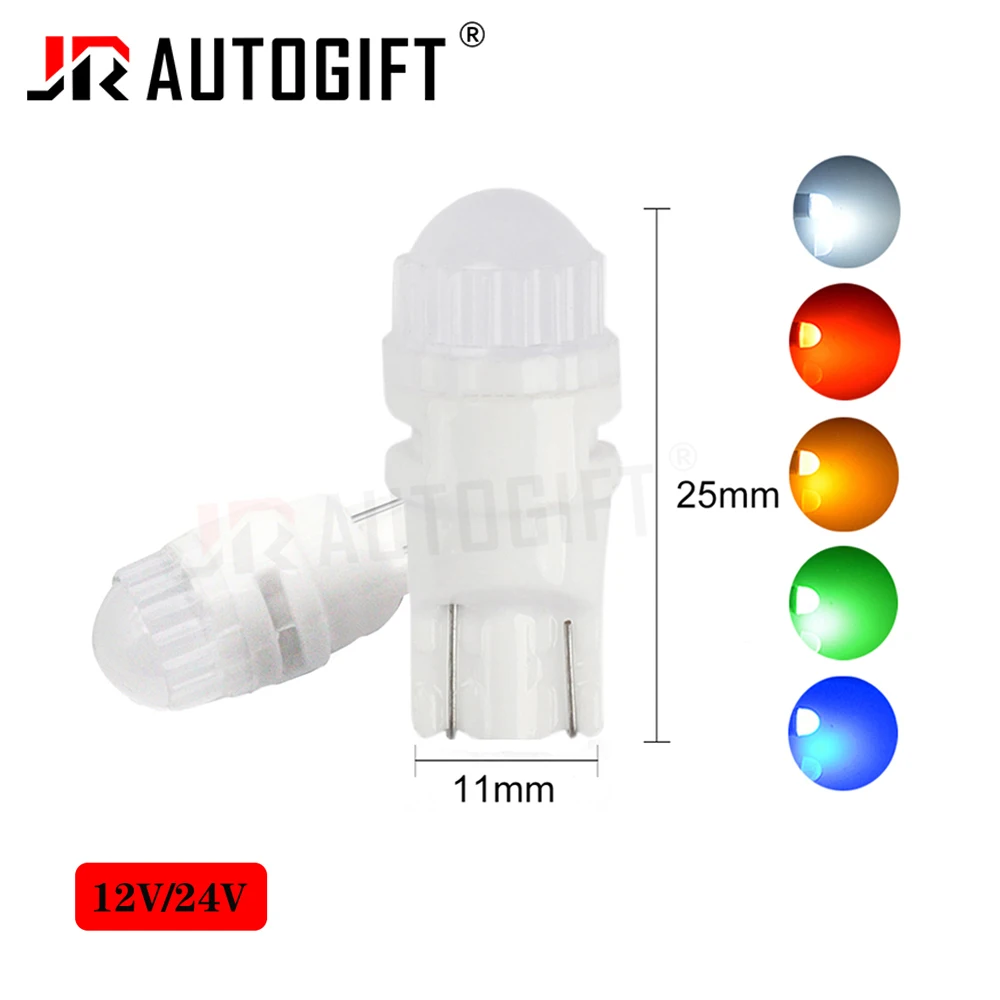 LED T10 24V W5W Ceramics 2835 3SMD 168 194 Wedge Licence Plate Lights W5W Turn Side Lamp Reading Dome Light Auto Parking Bulb