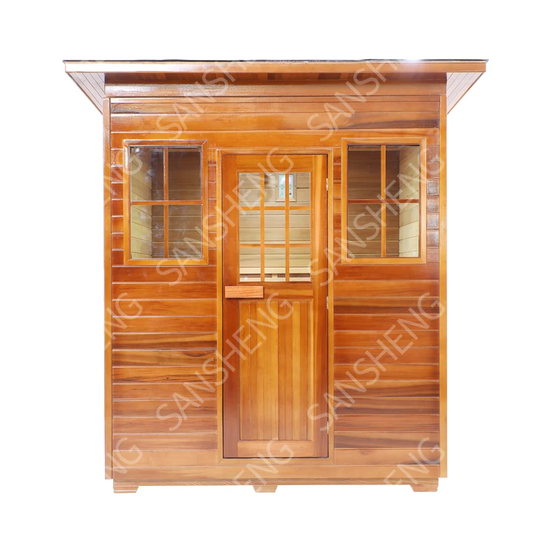red cedar wooden tradition steam sauna room for harvia  stove