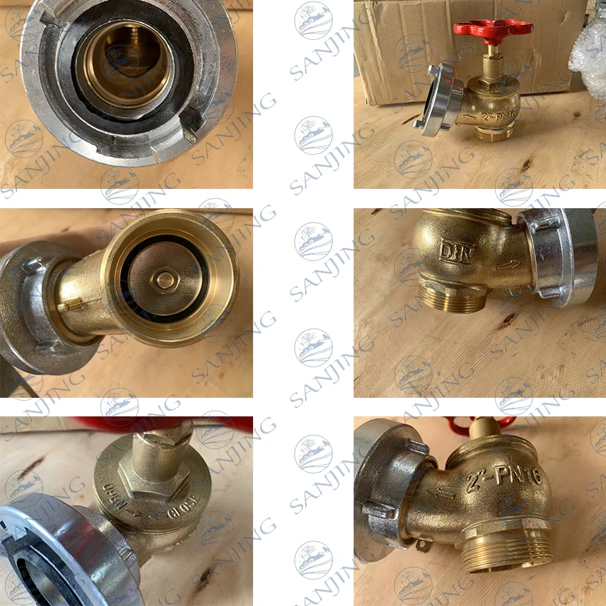 Factory Direct Sales Brass Storz Type Oblique Landing Valve For Fire Hose