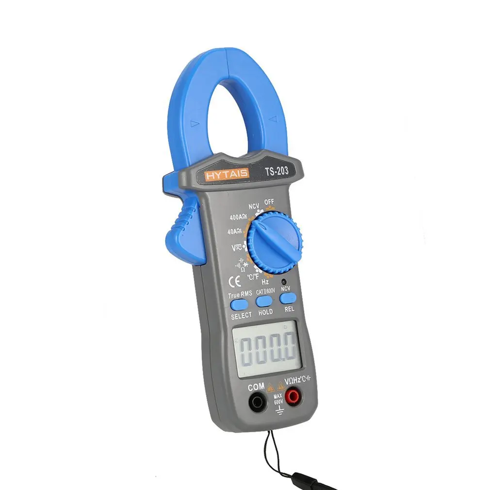 TS203 Digital Current Clamp Meter Pliers Ammeter Resistance Tester AC Amperimetric Clamp Multimeter Ampere  Flow Meter