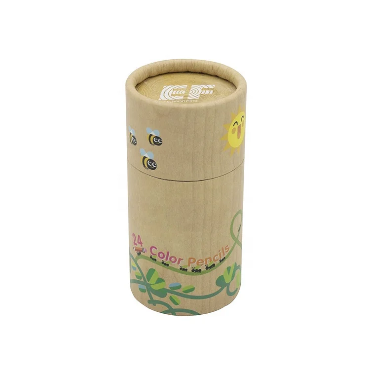 Wholesale 0.3oz kraft push up tube empty solid perfume container cardboard lip balm tube packaging