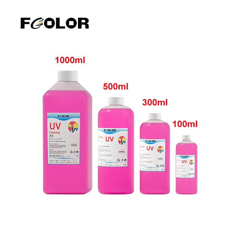 Fcolor Free Sample New 300ML UV Printer Cleaning Solution For Espon Printer  Nozzle Strong Cleaner Solution For UV Printer