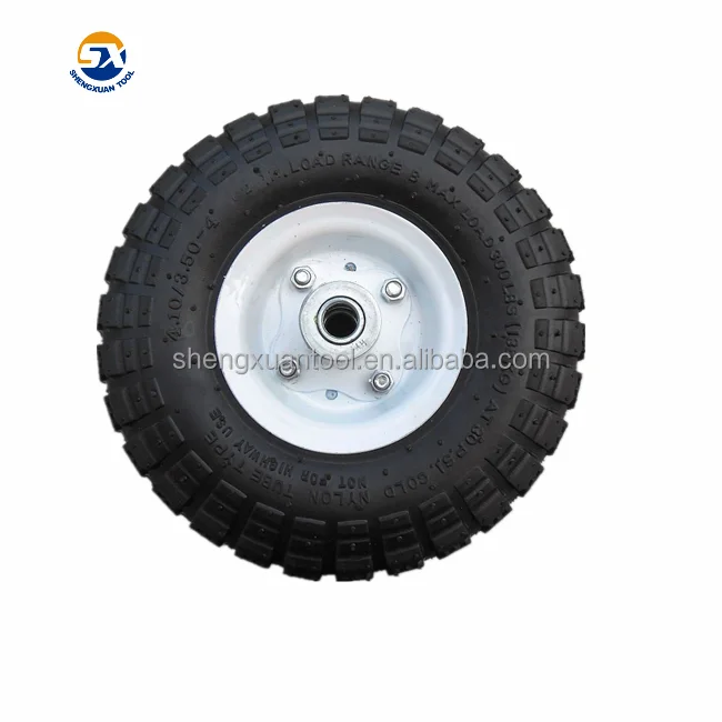 Heavy duty hand trolley wheels , off road steel rim wheels
