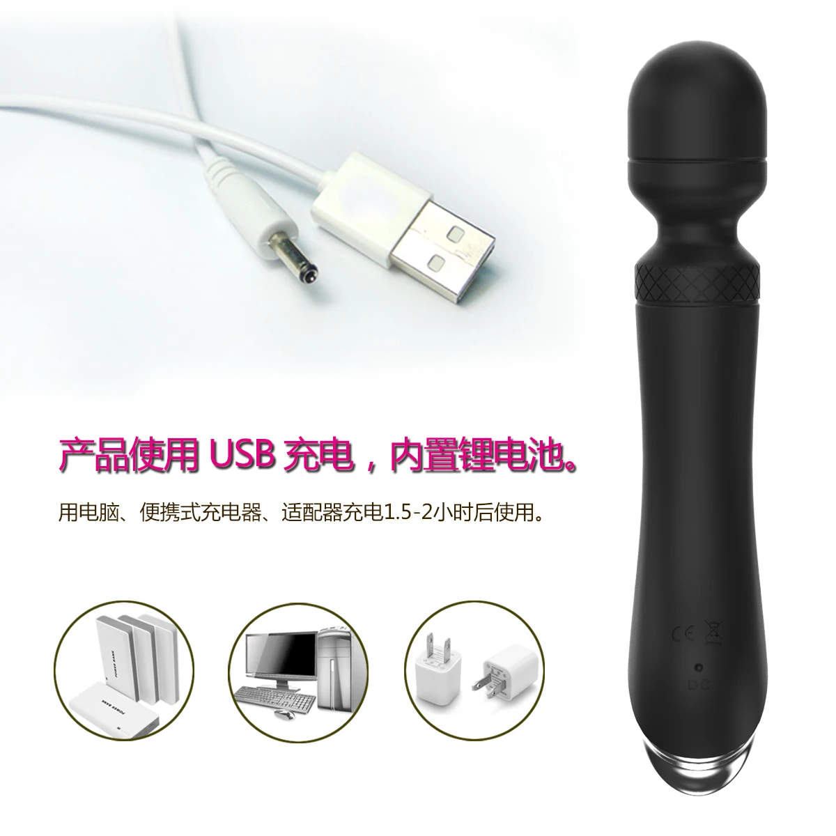 Y.Love hot selling purple  sex massage vibrators USB  women  vibrating vaginx toys  av vibrator for women