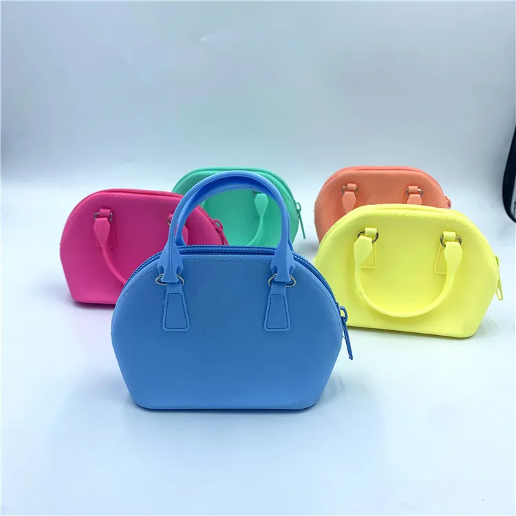 OEM candy color silicone mini coin pouch handbag 2021 newest purse bag for ladies Manufacturer