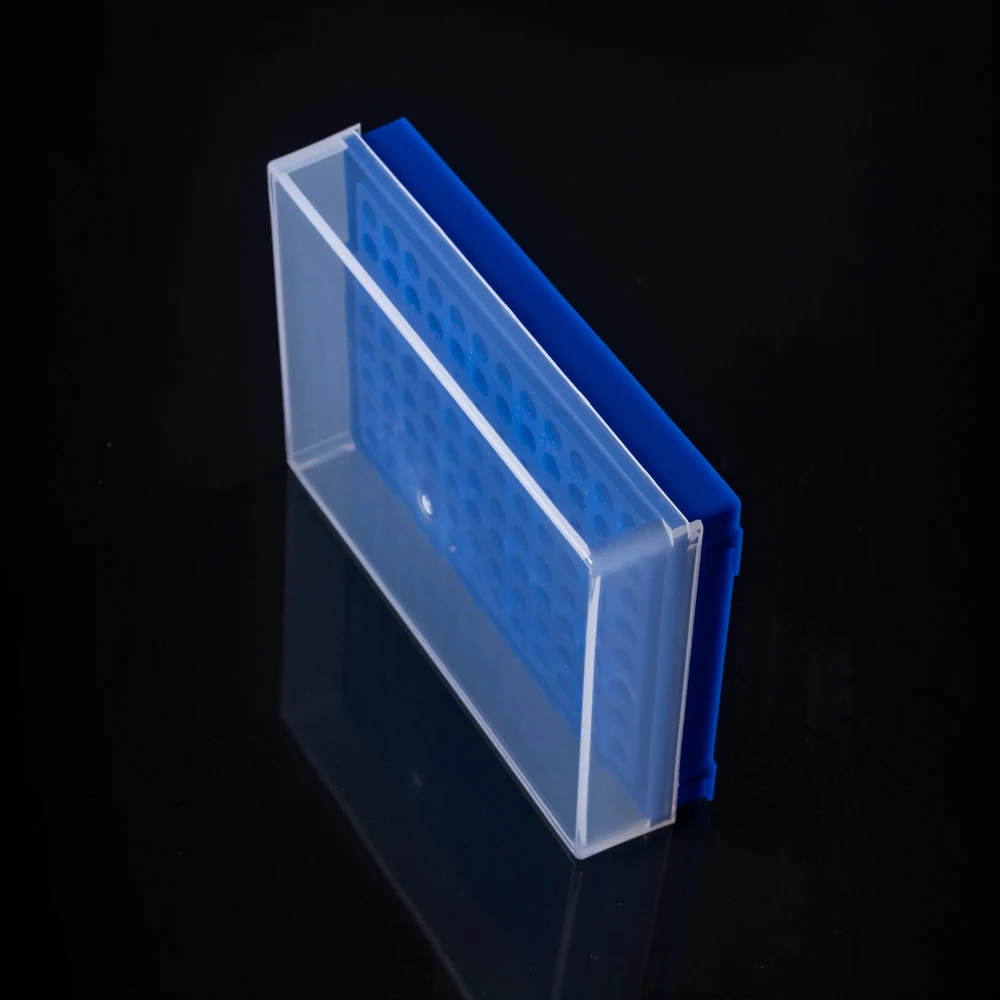 Laboratory Plastic 100 Sockets Centrifuge Test Tube Rack With Cover for 1.5ML/2ml Test Tube Centrifugal Tube Stand