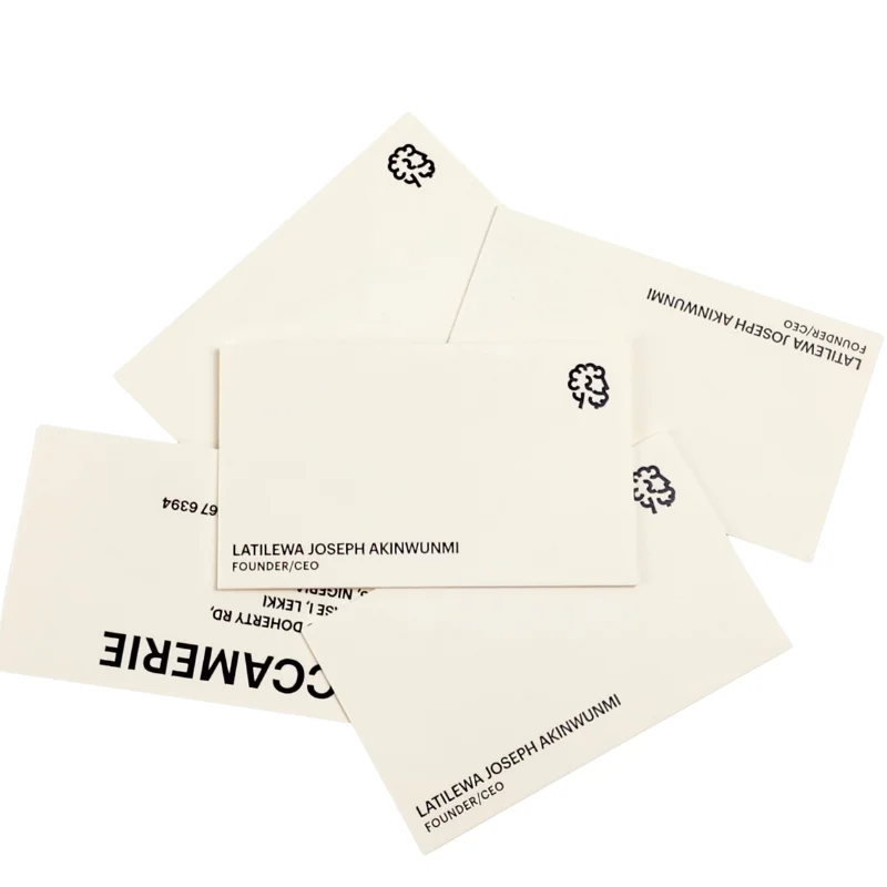 High Quality Custom Paper Printing Service White Paper Business Name Card Printing / Greeting Card / Thank You Paper Card