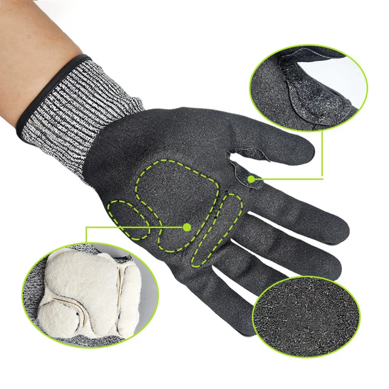 Factory wholesale TPR anti-collision riding gloves non-slip wear-resistant grade 5 anti-cutting and impact-resistant gloves