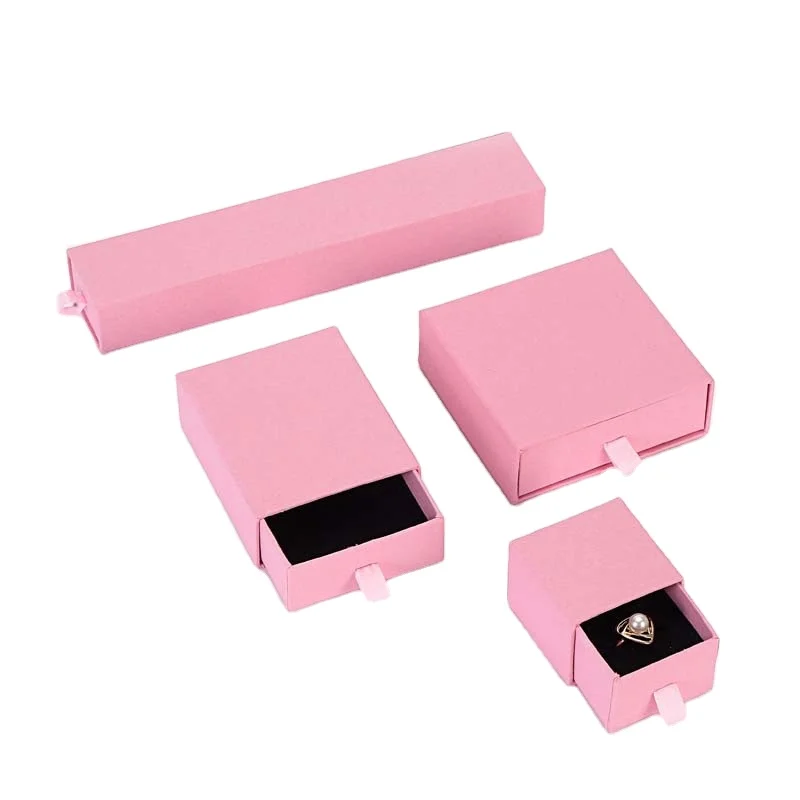 Customized Beauty Pink Design Jewelry Packaging Box Set Jewelry Gift Box For Jewelry Set Packing