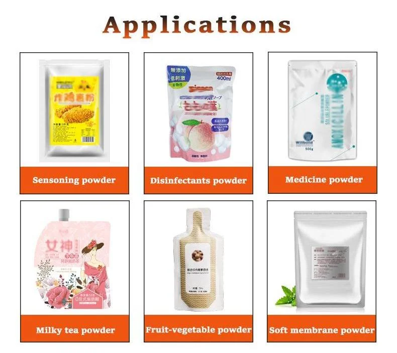 automatic food powder pouch cocoa curry chilli powder packing machine