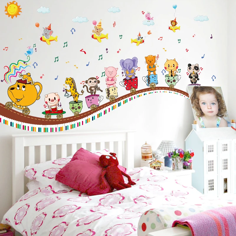 music wall sticker children room sticker animal wall sticker