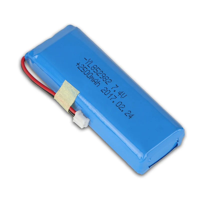 Durable lithium polymer battery 7.4v 2500mah lipo lithium rechargeable battery pack