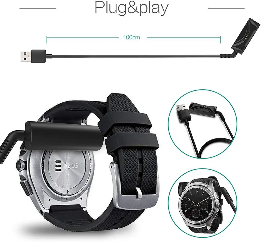  Зарядное устройство для LG G Watch Urbane 2nd Second Edition W200 USB-кабель зарядки 100 см аксессуары спортивных умных