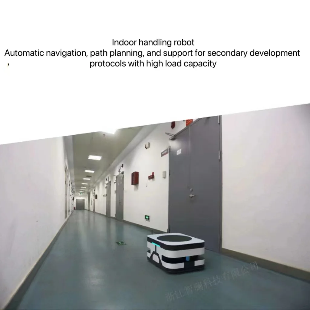Indoor AGV/AMR Automatic Laser Magnetic Stripe Navigation Line Controlled Unmanned Load Carrying Robot
