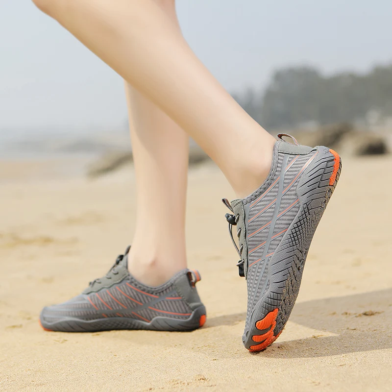 Unisex Summer Aqua Shoes for Beach Running Water Wading Swimming-Anti-Slippery Barefoot with Rubber Insole