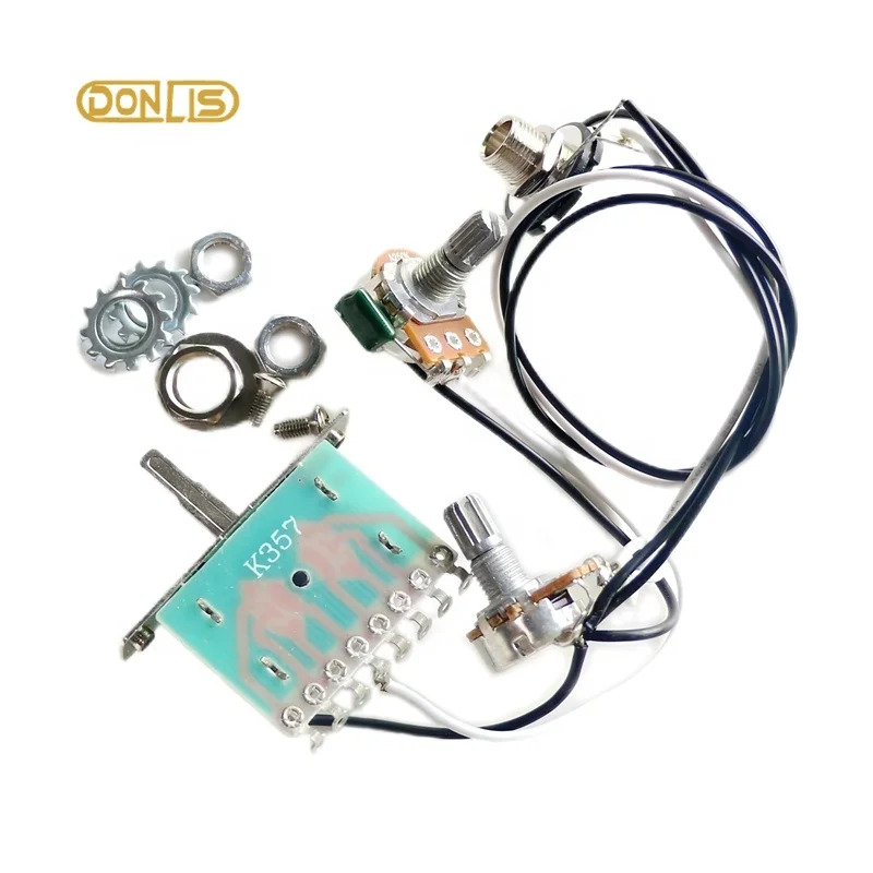 Шлейка для гитары Donlis 1V 1T 3W 1J TL С 15-миллиметровым валом мини-250K стандартной системы управления проводкой