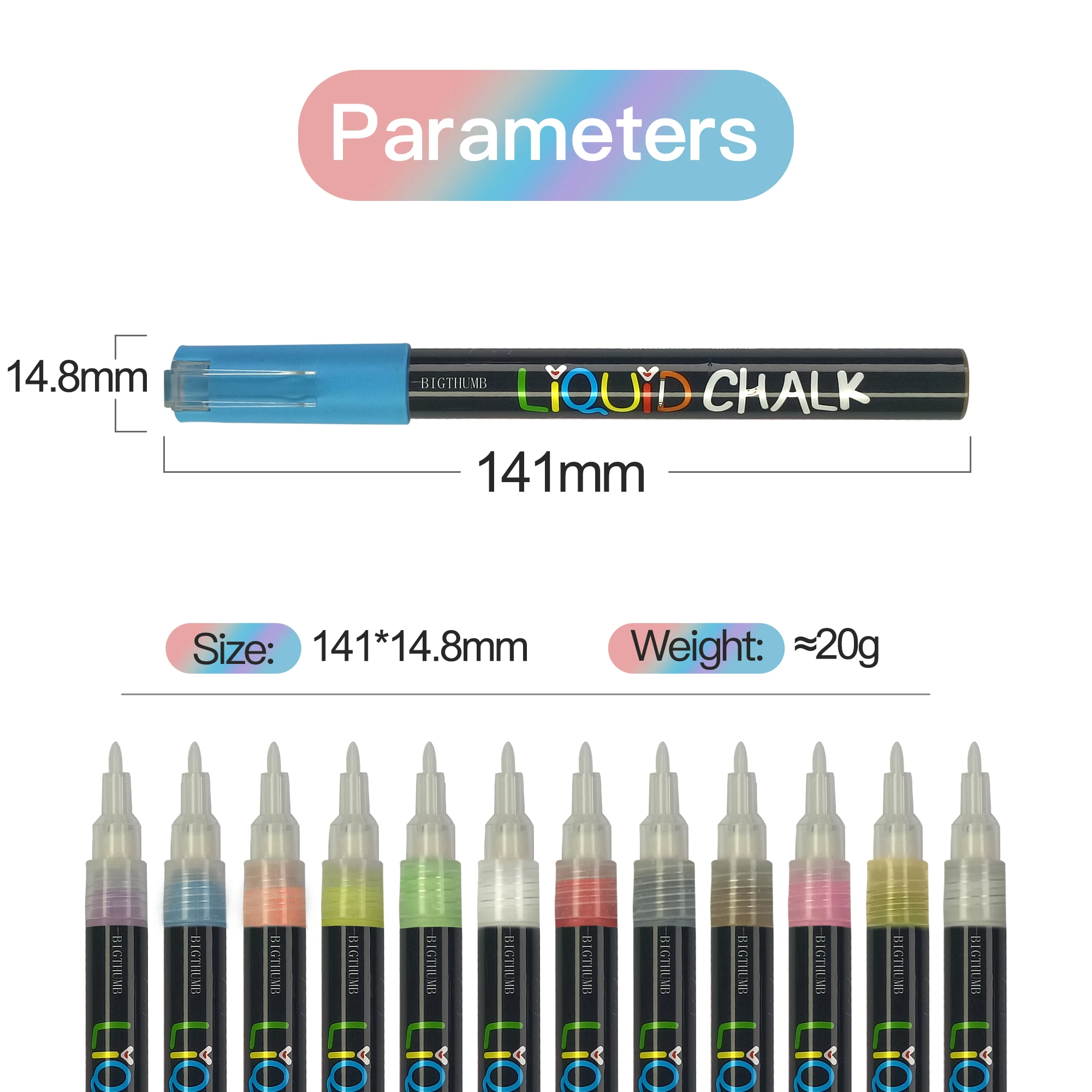OEM Dry-Erase & Wet-Erase Neon Liquid Chalk Marker For Black Board, bristol Board, Glass, Mirror