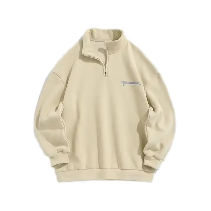 Quarter Zip Up Pullover Mock Neck Long Sleeve Casual Sweater Lightweight Sweatshirt Running Men Sweatshirt
