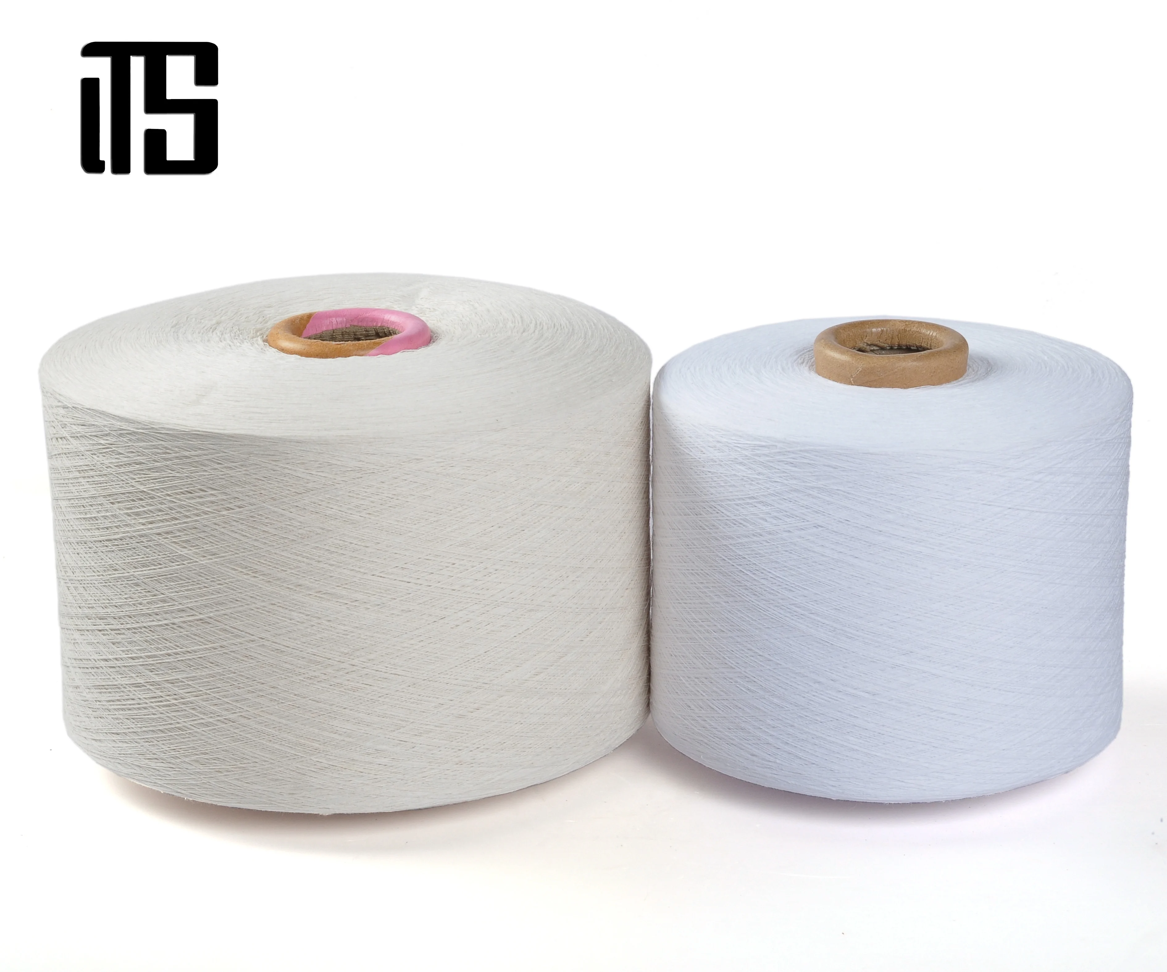 14s/1 Pre-fiber Recycle Cotton Yarn Recycled Polyester Thread Blended Yarn For Knitting