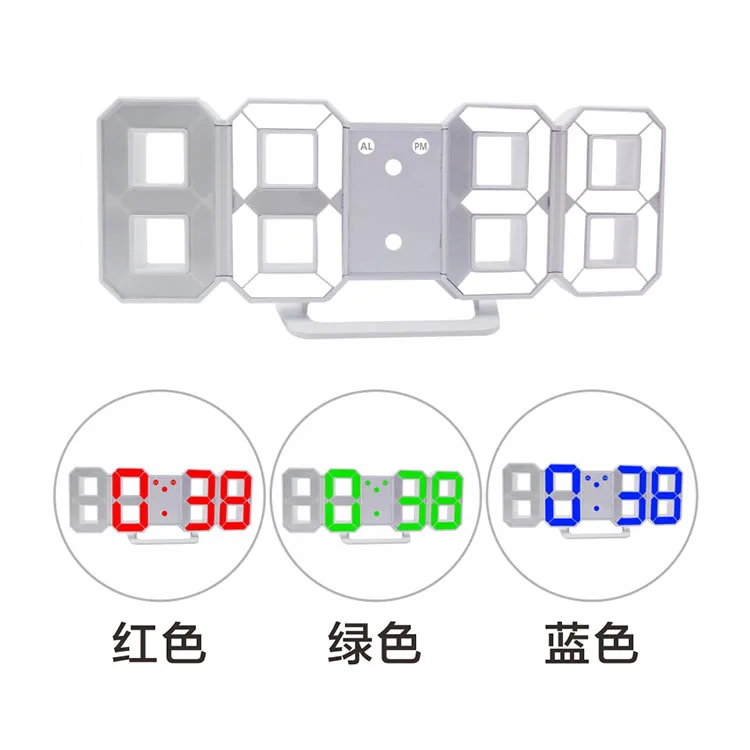 
high light adjustable LED clock Hd digital display clock 