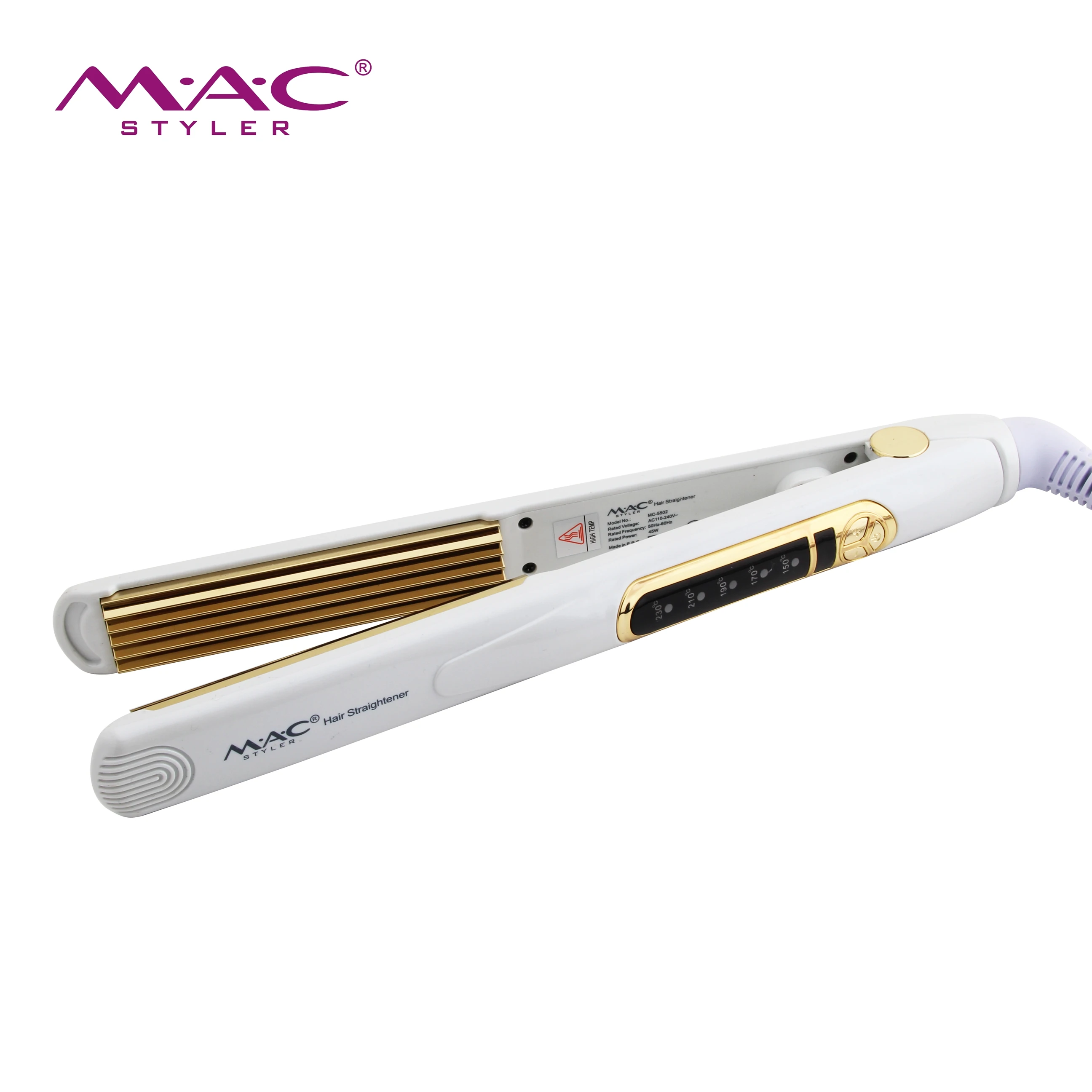 Hot Sell Corn Splint Multi-function Curling And Straightening Professional Flat Iron Hair Straightener
