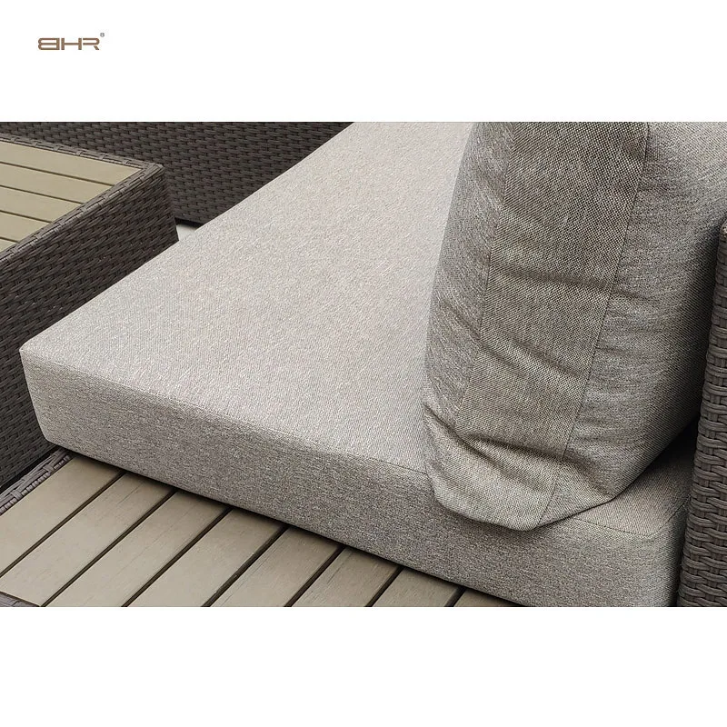 BHR Wicker Rattan Outdoor Furniture Set Wicker Woven Classic Patio Furniture Sofa Garden Sets