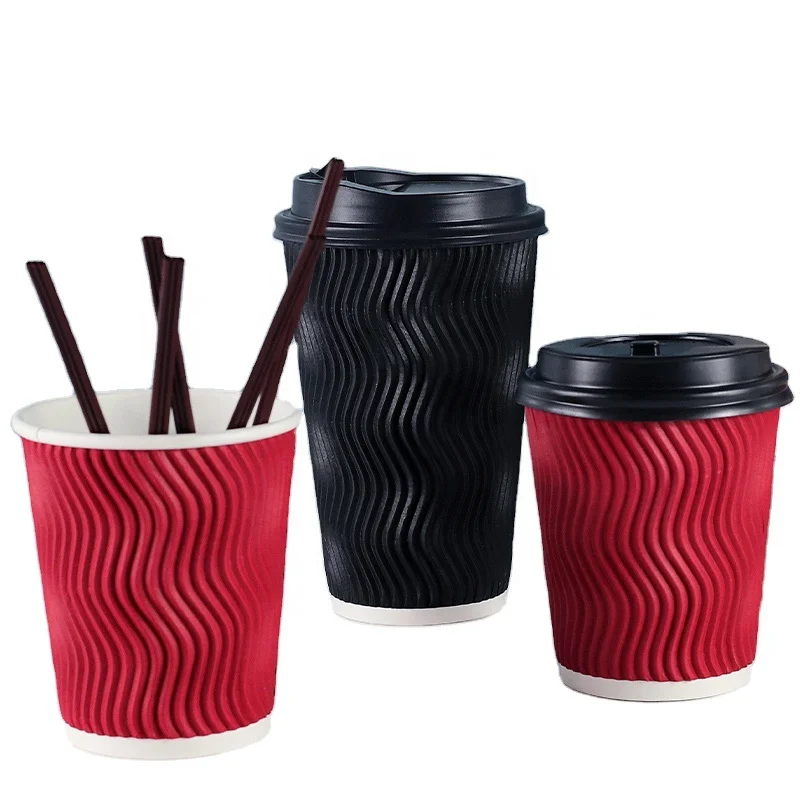 
Custom Printed 8oz Disposable Stripe Espresso Paper Cups for Coffee 