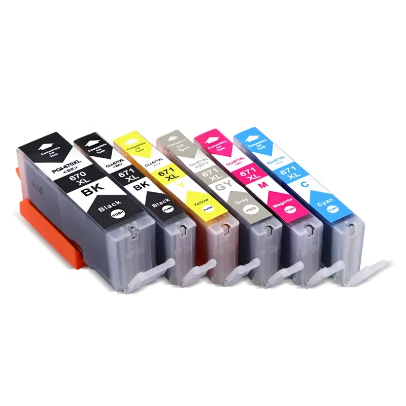 Compatible Canon PIXMA PGI670XL CLI671XL Ink Cartridge for MG5760 MG5765 MG5766 MG6860