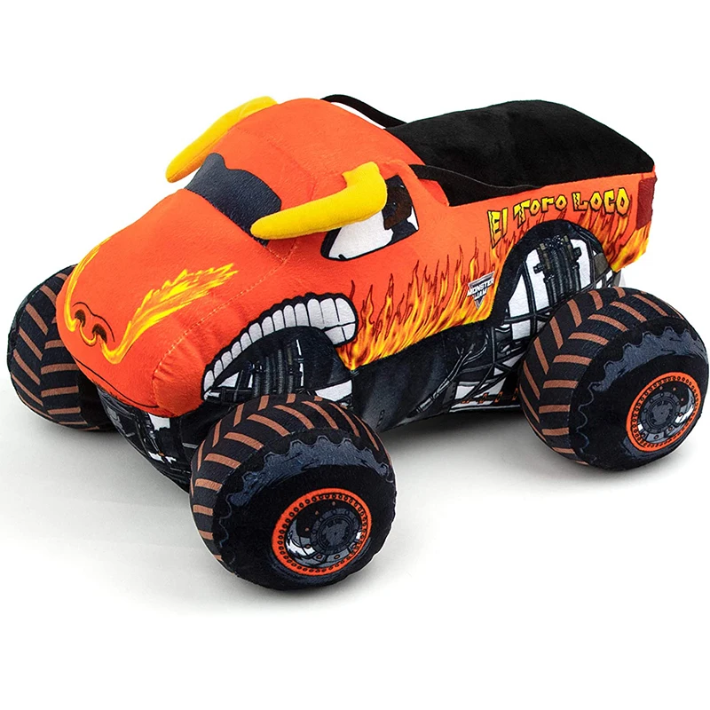 Monster Jam Plush Stuffed El Toro Loco Pillow Buddy Monster Truck Stuffed Animal for Children Kids Plush Toys