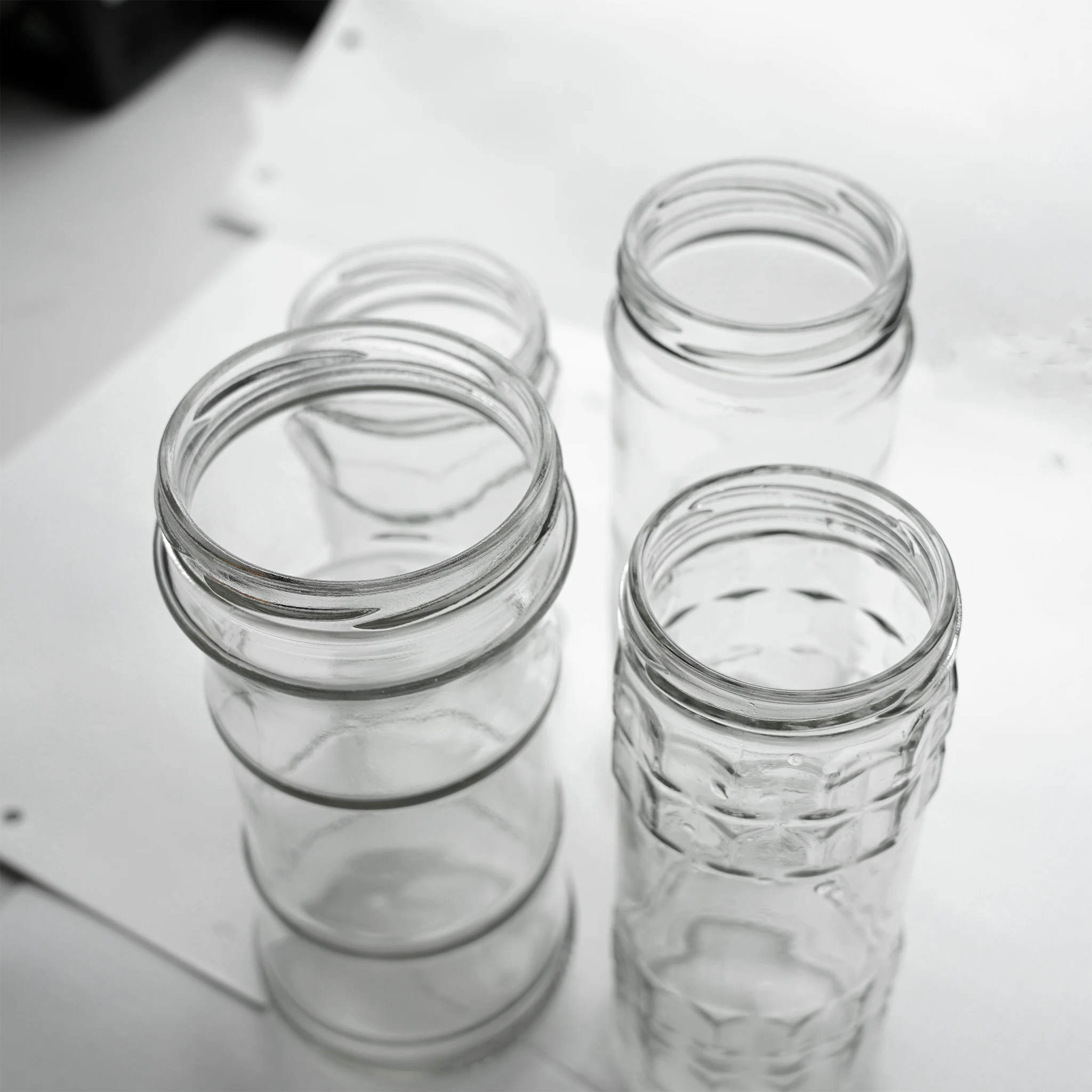 300ml 350ml 400ml food storage containers with lids airtight pickle glass container pyrex glass storage containers with lids