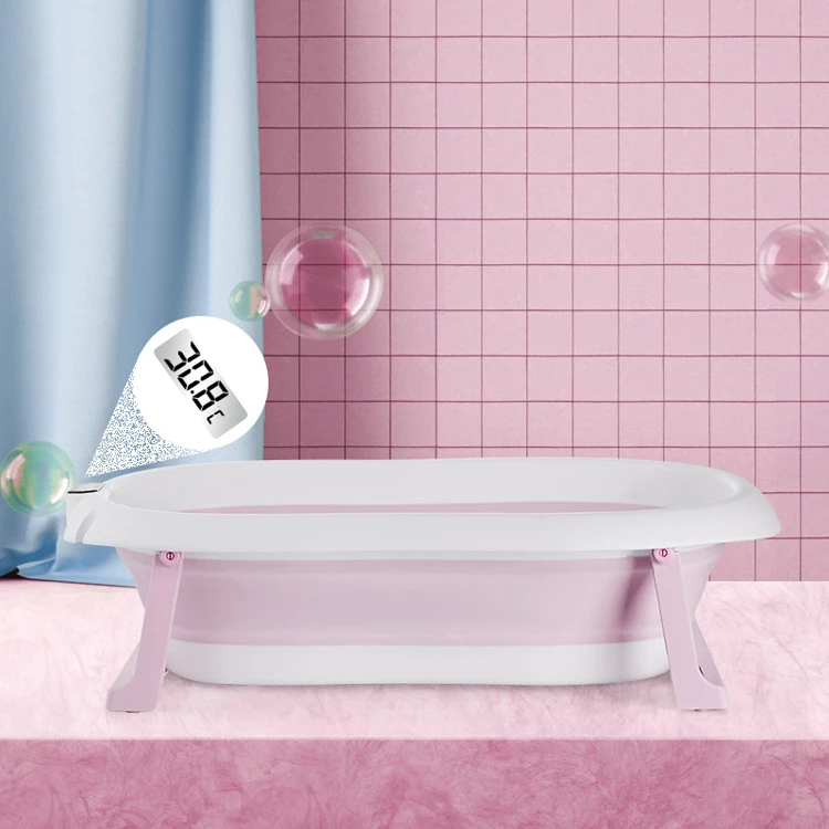 Portable Collapsible Plastic Bathtub Set Basin Portable Folding Baby Bath Tub