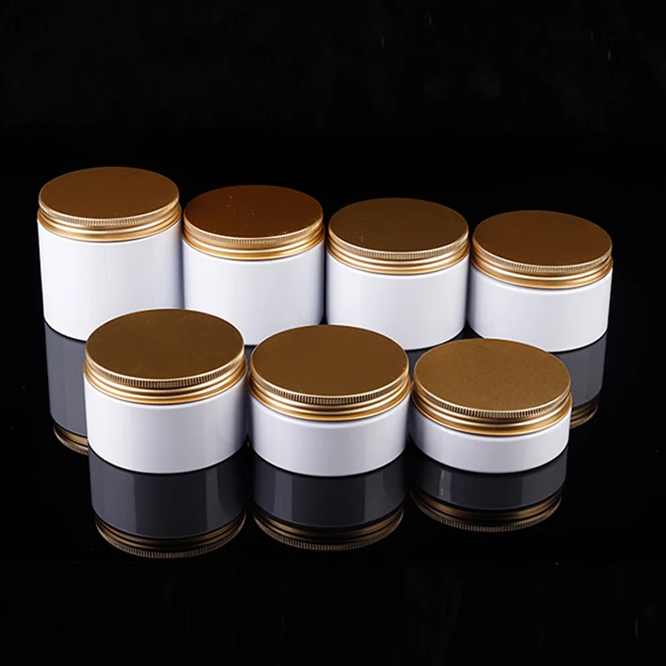 Custom 150ml 200 ml 250ml 8oz 8 oz 200g 250g Plastic PET Empty Wide Mouth Cosmetic Container Plastic Jar With Aluminum Lids