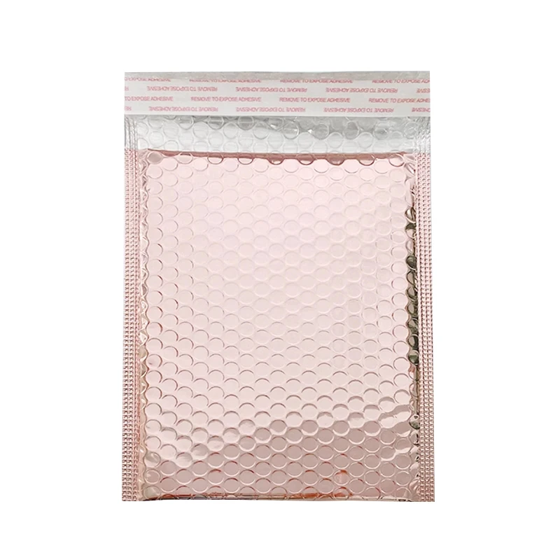 Factory Wholesale 20X25CM Rose Gold Aluminum Foil Metallic Bubble Envelope for Packaging