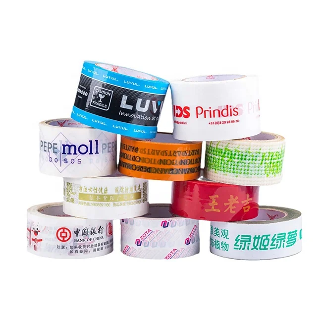 custom logo strong adhesive carton box sealing tape bopp sticky packaging tape jumbo rolls clear shipping wrapping packing tape