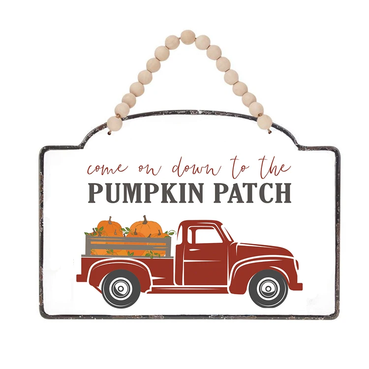 
Vintage Farmers Market Truck Wall Plaque Enamel Decoration 