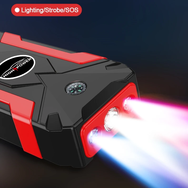 Factory Car Battery Booster Power Bank Charger Lithium Battery Pack 12V 16000mah 8000mah Portable Car Tyre Air Pump Jump Starter