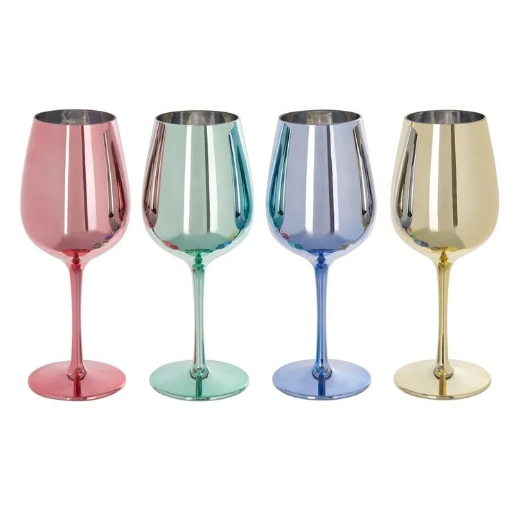 16 OZ Plastic Gold Goblet Champagne Glasses for Wedding Anniversary Party