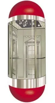 Electric High Glass Panoramic Elevator Lift for 13 Persons