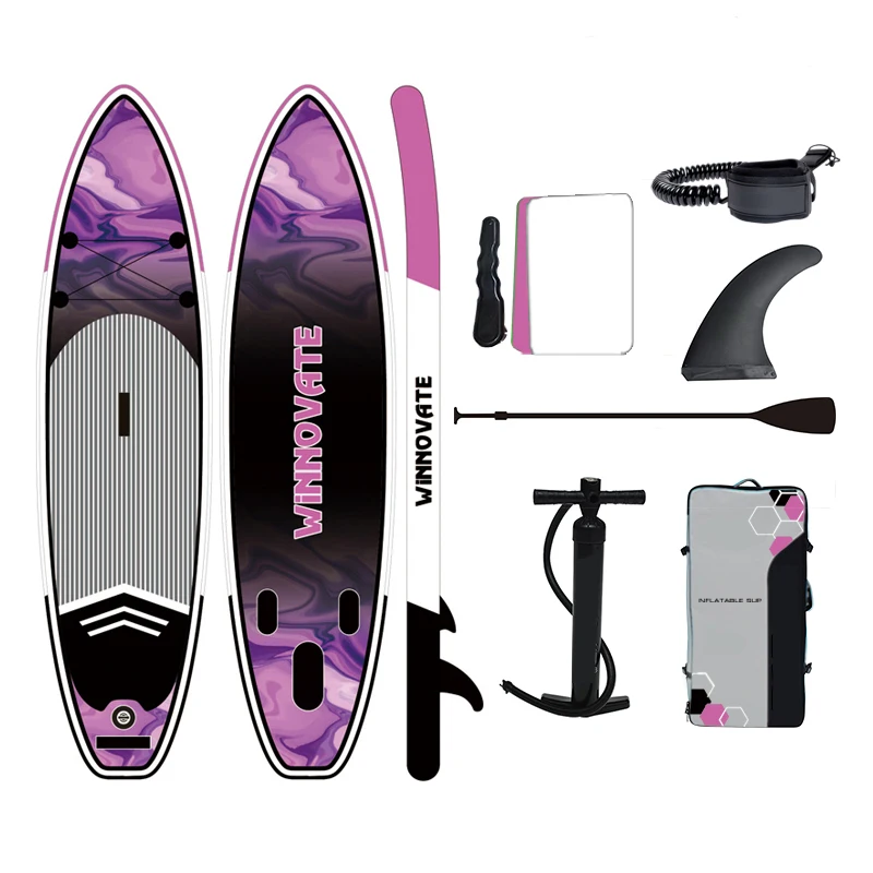 WINNOVATE2185 Wholesale stand up paddle board inflatable soft surfboard sup with fins
