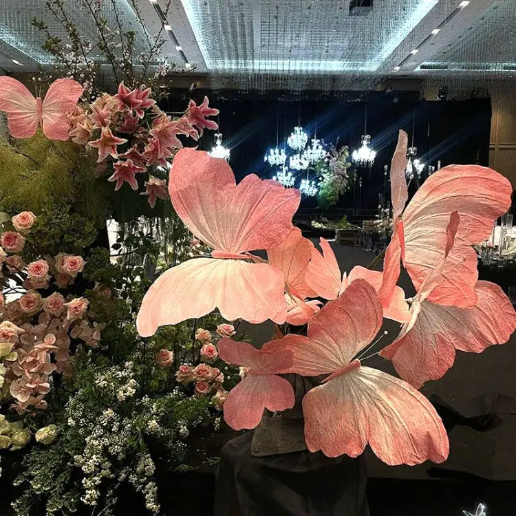 New design giant paper butterfly arch for Wedding Background Decoration event party window visual merchandising decor