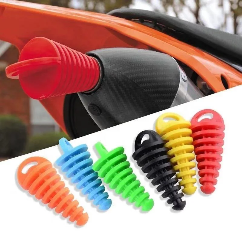 Colors Available 2-Stroke 4-Stroke Muffler Exhaust Silencer Rubber Plug for Motorcycle & ATV QUAD Applications