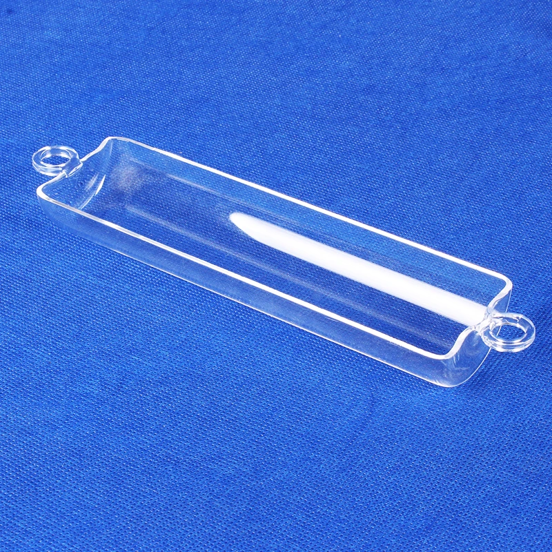Высокая прозрачная кварцевая лодка высокой чистоты кварцевая лодка высокотемпературная устойчивая кварцевая лодка