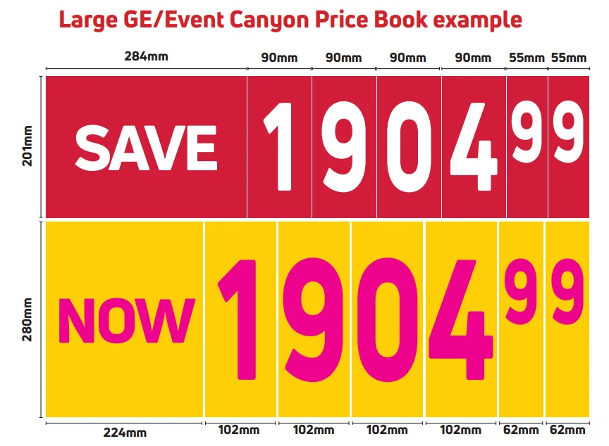 Supermarket PVC Frame Clip Price Sign Board Flip Numbers, Reading Pads, Flip Chart with Price Sign Board