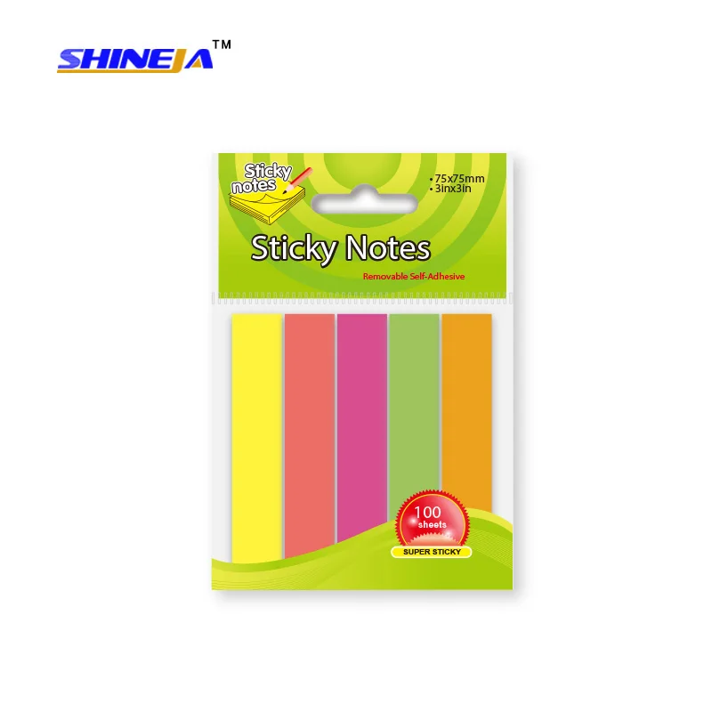 Eco-friendly good quality flag shaped paper page marker sticky notes