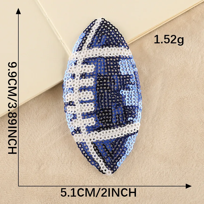 new design colors iron on sequin rugby patches for t shirt dress decoration