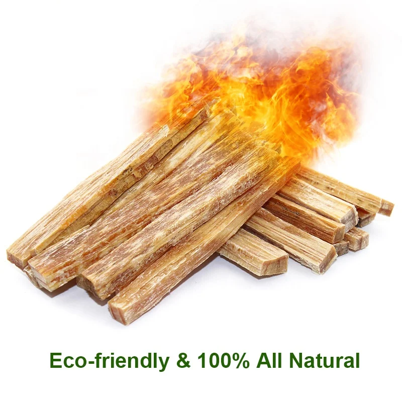 Survival Firelighter Bushcraft Fatwood Firestarters Sticks for Camp Woodburning Stove (200g/bag)