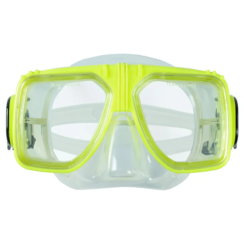 Factory direct sale liquid silicone tempered glasses lens diving equipment face snorkel mask underwater scuba diving mask