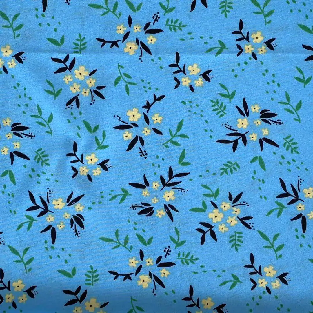 ISP Textile Flower print 4 way stretch 97% polyester 3% elastane fabric printing fabric for dress woman