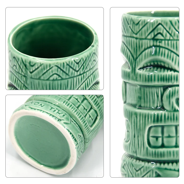 Wholesale Custom Tiki For Beer Tumblers Hawaii Creative Hawaii Cocktail Tiki Cups Ceramic Tiki Mug