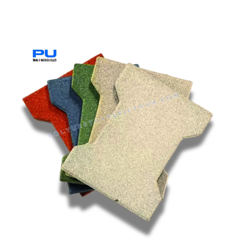 Bone Shape Rubber Tiles for Playground Pathway Use Rubber Tile Rubber Brick Pavement for Sale